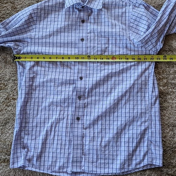 Michael Kors Men's Lavender Purple Plaid Button Down Shirt Size Large 16 34/35 - Picture 5 of 8